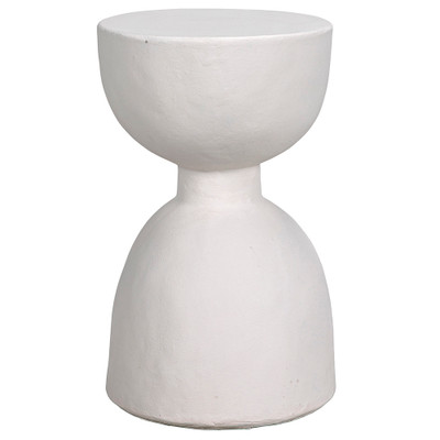 Noir Hourglass Stool - White Fiber Cement