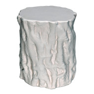 Noir Damono Stool/Side Table - White Fiber Cement