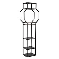 Noir Downtown B Bookcase - Black Metal