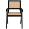 Noir Jude Chair With Caning - Black