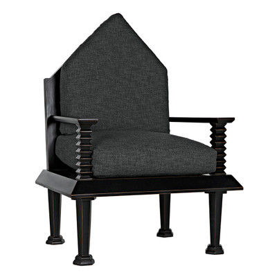 Noir Resurrection Chair W/Us Made Cushions