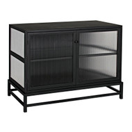 Noir Chandler 4 Door Sideboard - Black Steel