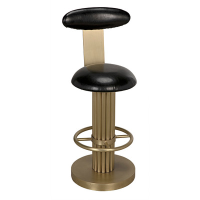Noir Sedes Counter Stool - Steel With Brass Finish