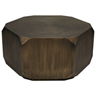 Noir Tytus Coffee Table - Steel With Aged Brass Finish