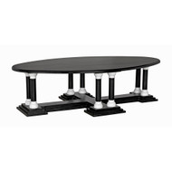 Noir Desoto Coffee Table - Hand Rubbed Black And Solid White