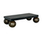 Noir Cosmo Coffee Table - Black Metal With Aged Brass Finish Legs