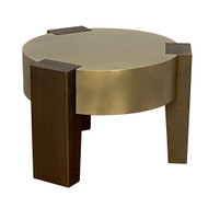 Noir Carrusel Coffee Table - Metal With Brass And Aged Brass Finish