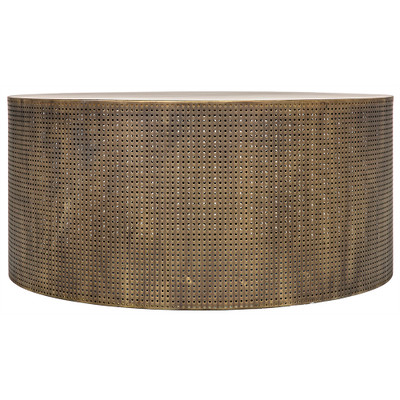 Noir Dixon Coffee Table - Steel With Aged Brass Finish
