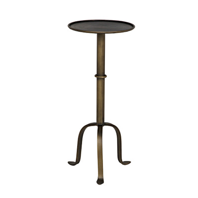 Noir Tini Side Table - Metal With Aged Brass Finish