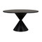 Noir Hourglass Dining Table - Black Steel