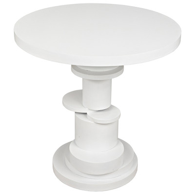 Noir Hugo Side Table - Solid White
