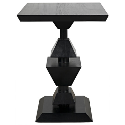 Noir Majesty Side Table - Hand Rubbed Black