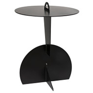 Noir Mobilis Side Table - Black Steel