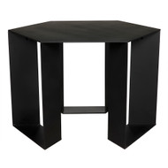 Noir Modicus Side Table - Black Steel
