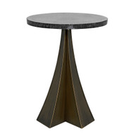 Noir Hortensia Side Table - Aged Brass