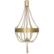 Noir Alec Chandelier - Antique Brass And Rope
