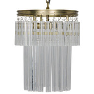 Noir Toby Chandelier - Antique Brass And Crystal