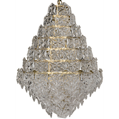 Noir Neive Chandelier - Large - Metal With Brass Finish