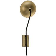 Noir Messala Sconce - Black Steel And Brass Finish