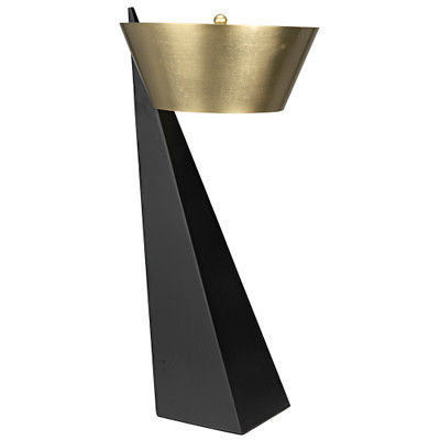 Noir Claudius Table Lamp - Steel With Brass Finish