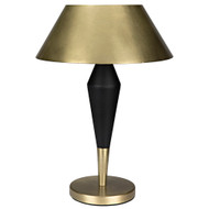 Noir Blau Table Lamp - Steel With Brass Finish And Black Steel Detail