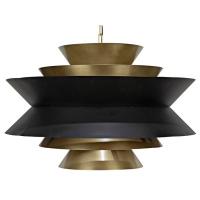 Noir Arion Pendant - Steel With Brass Finish