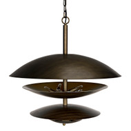 Noir Nora Chandelier - Metal With Aged Brass Finish