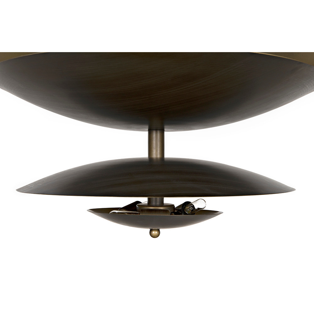 Noir Nora Chandelier - Metal With Aged Brass Finish