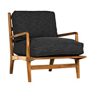 Noir Allister Chair - Gray Us Made Cushions