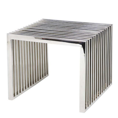 Eichholtz Carlisle Side Table - Polished Stainless Steel