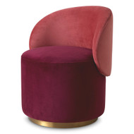 Eichholtz Greer Low Dining Chair - Savona Bordeaux Red Velvet