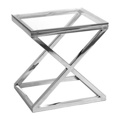 Eichholtz Criss Cross Side Table - Stainless Steel
