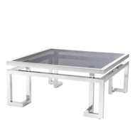 Eichholtz Palmer Coffee Table - Polished Stainless Steel