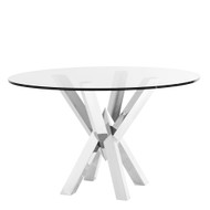 Eichholtz Triumph Dining Table - Polished Stainless Steel