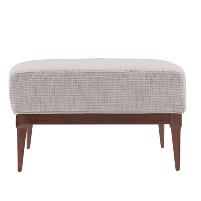 Arteriors Laurette Ottoman Moonlight Grid Chenille