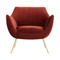 Arteriors Leandro Lounge Chair Paprika Velvet