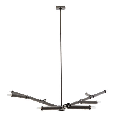 Arteriors Paden Chandelier - Charcoal Leather