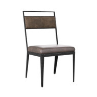 Arteriors Portmore Dining Chair - Graphite Leather