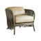 Arteriors Strata Lounge Chair - Oyster Leather - Gray