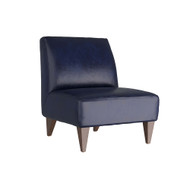 Arteriors Trudell Chair Ink Leather Dark Walnut