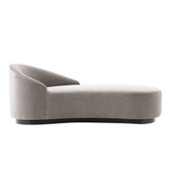 Arteriors Turner Chaise Sharkskin Velvet Grey Ash Right Arm