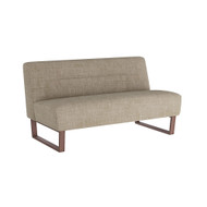 Arteriors Valeswood Settee Pebble Linen Dark Walnut