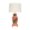 Worlds Away Hand Painted Urn Shape Tole Table Lamp - Palm