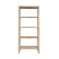 Worlds Away Fluted Etagere - Light Cerused Oak