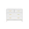 Worlds Away Four Dwr Chest W. Gold Lf Hdwr - White Lacquer