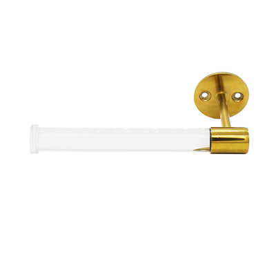 Worlds Away Toilet Paper Holder - Acrylic And Brass