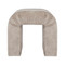 Worlds Away Horizontal Channeled Stool - Taupe Textured Chenille
