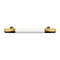 Worlds Away Long Handle - White Lacquer And Antique Brass