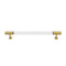 Worlds Away Acrylic Pole Handle - Antique Brass Ends