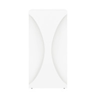 Worlds Away Hourglass Occassional Table - Matte White Lacquer